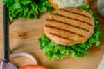 Salmon Burger Patty on Bun