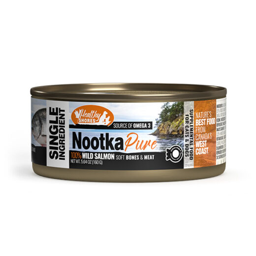 Nootka Pure 100% Wild Salmon - Soft Bones and Meat for Cats and Dogs 160g